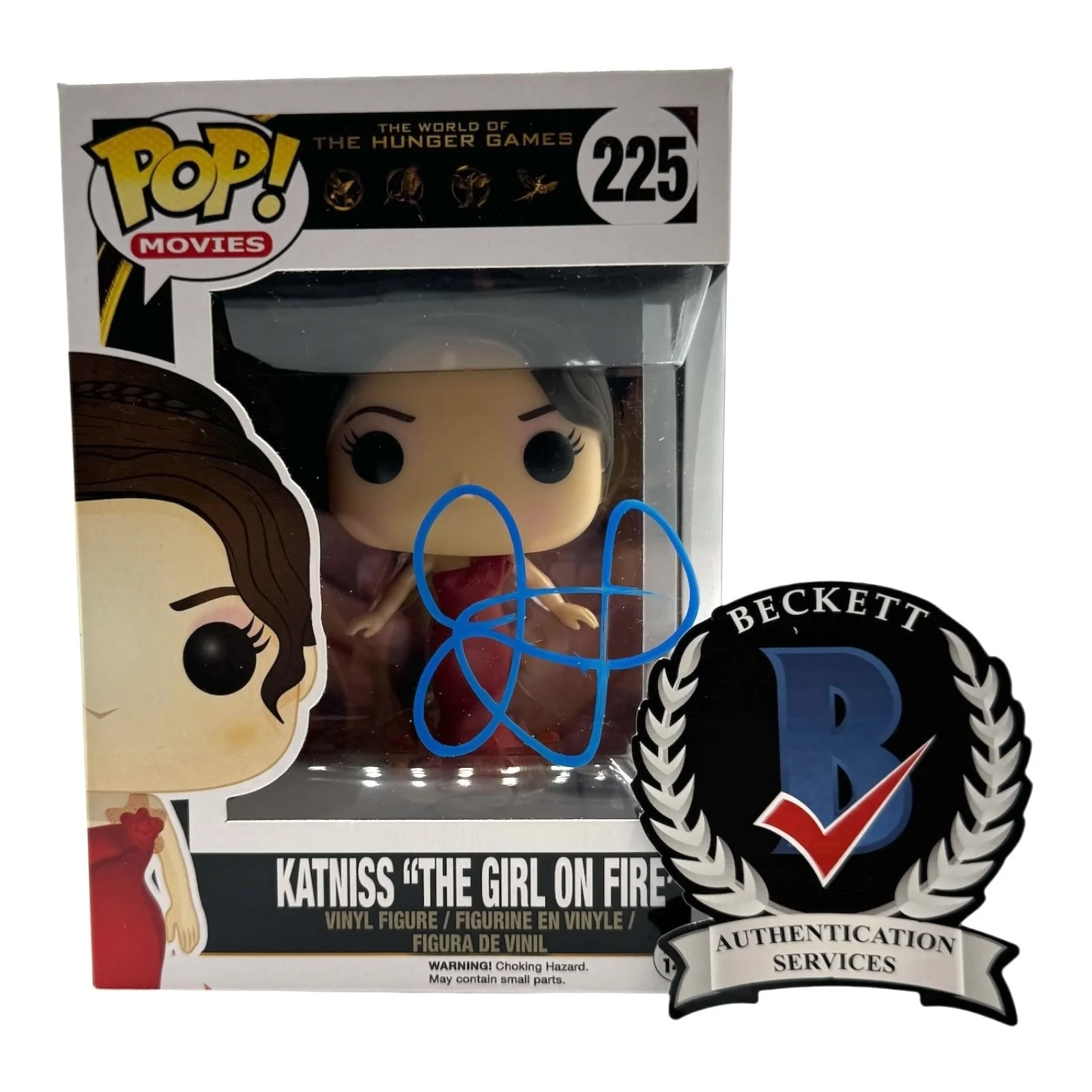 Jennifer Lawrence — Jennifer Lawrence Signed Autograph The Hunger Games Funko Pop 225 Beckett BAS