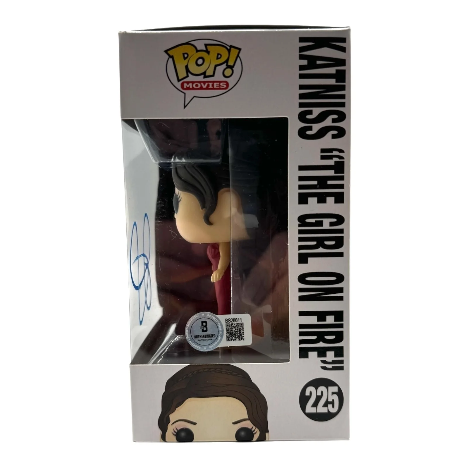 Jennifer Lawrence — Jennifer Lawrence Signed Autograph The Hunger Games Funko Pop 225 Beckett BAS, image 2