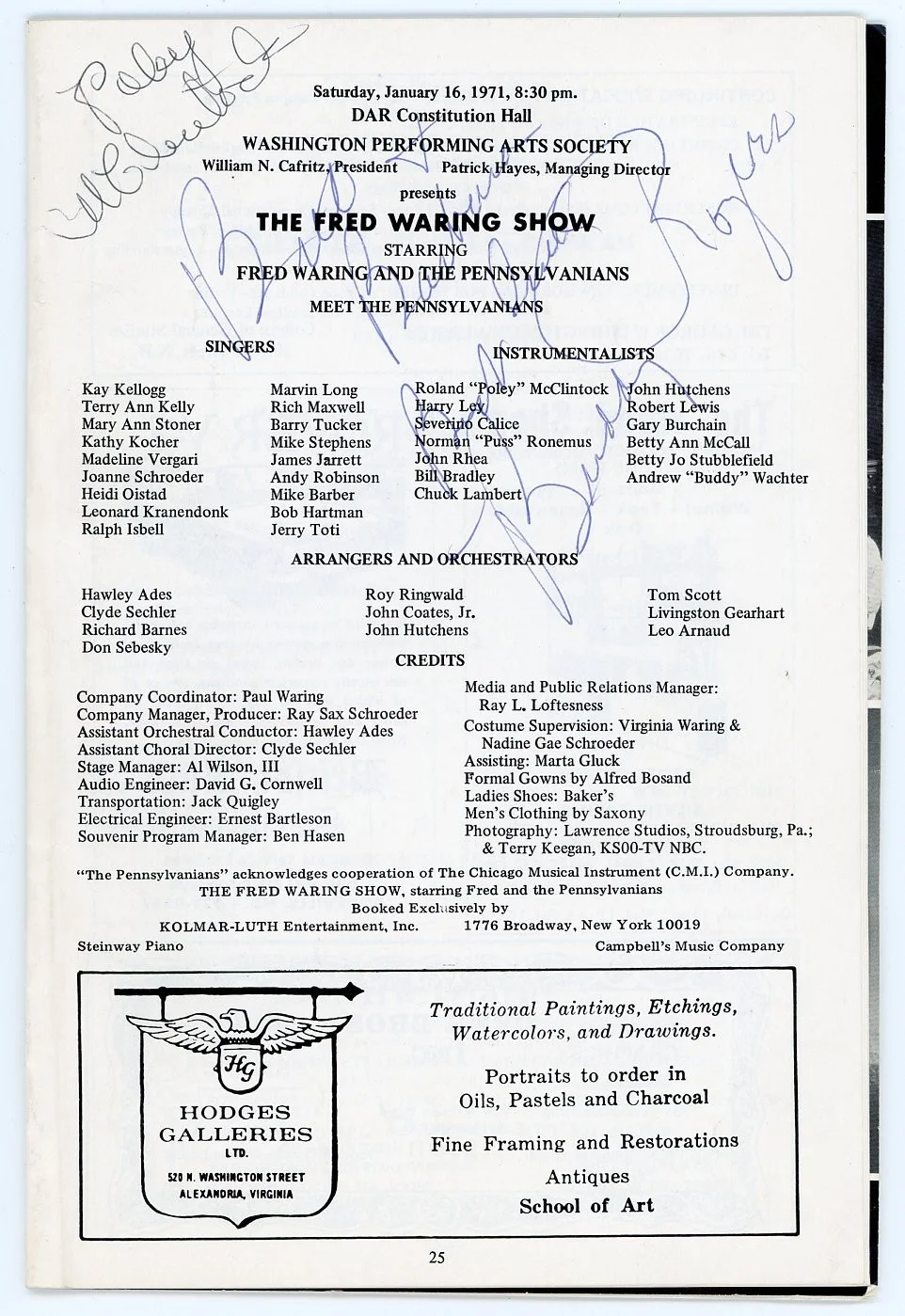 Buddy Rogers, Roland Poley McClintock — Buddy Rogers & Roland Poley McClintock - Signed Program, image 2