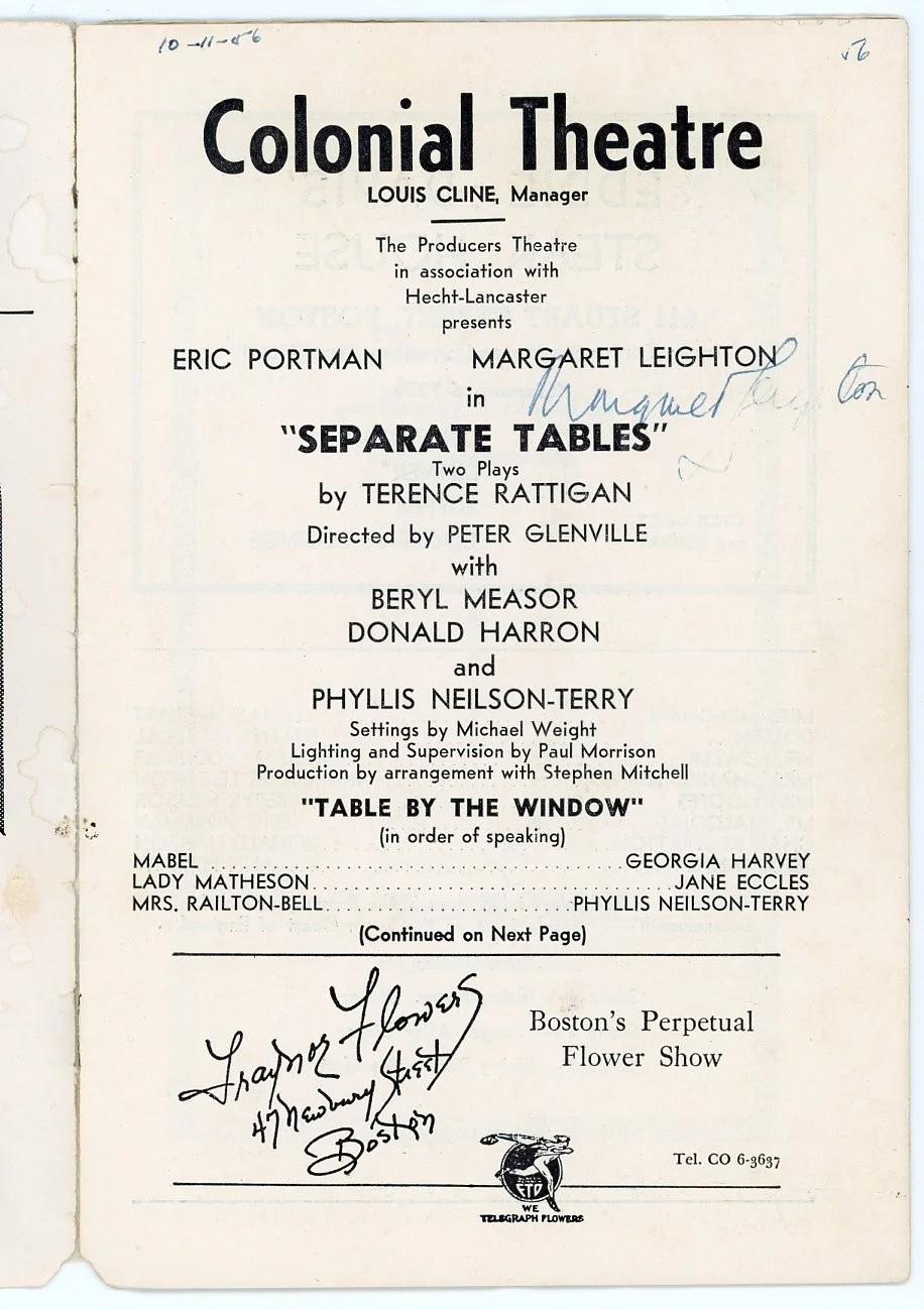 Margaret Leighton — Margaret Leighton - Signed Colonial Theatre Playbill for The Play's the Thing, image 2