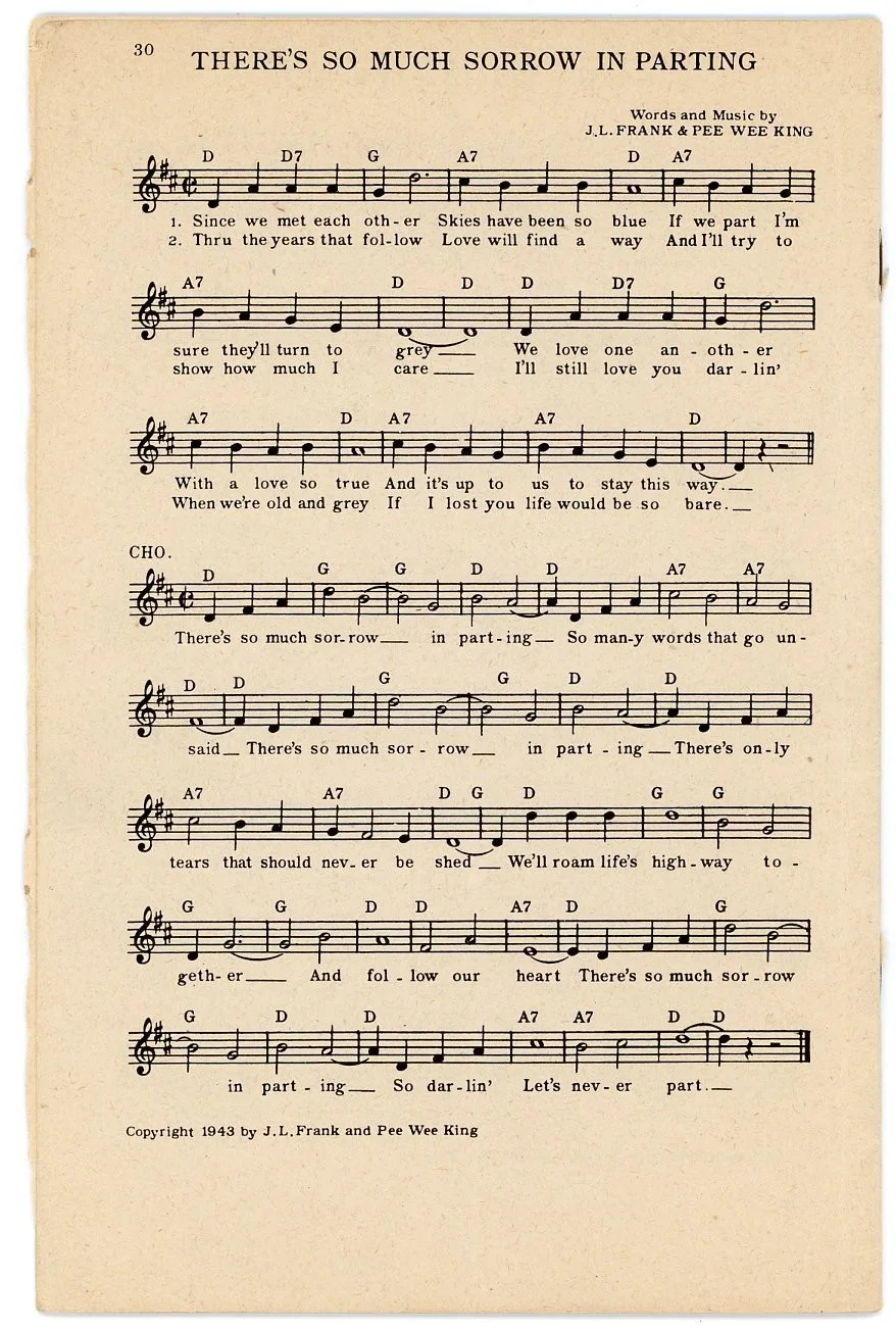 Pee Wee King - Signed Golden West Cowboy's Song Book Page, изображение 3