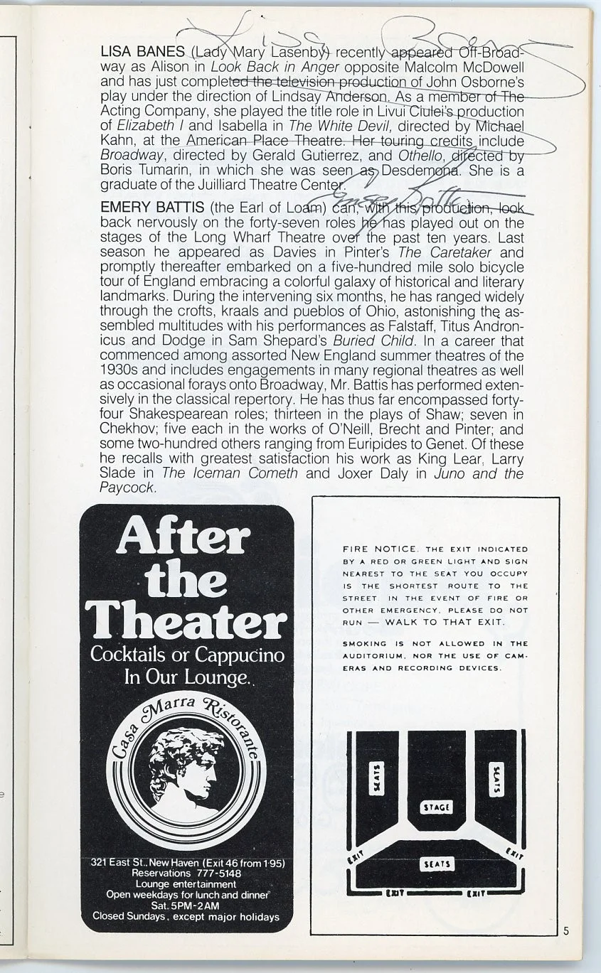 Lisa Barnes, Emry Battis, Nancy Boykin, Paddy Croft, Robin Groves — John McMartin & Alice Playten-Signed Program Admirable Crichton w/ 8 Cosigners, изображение 2