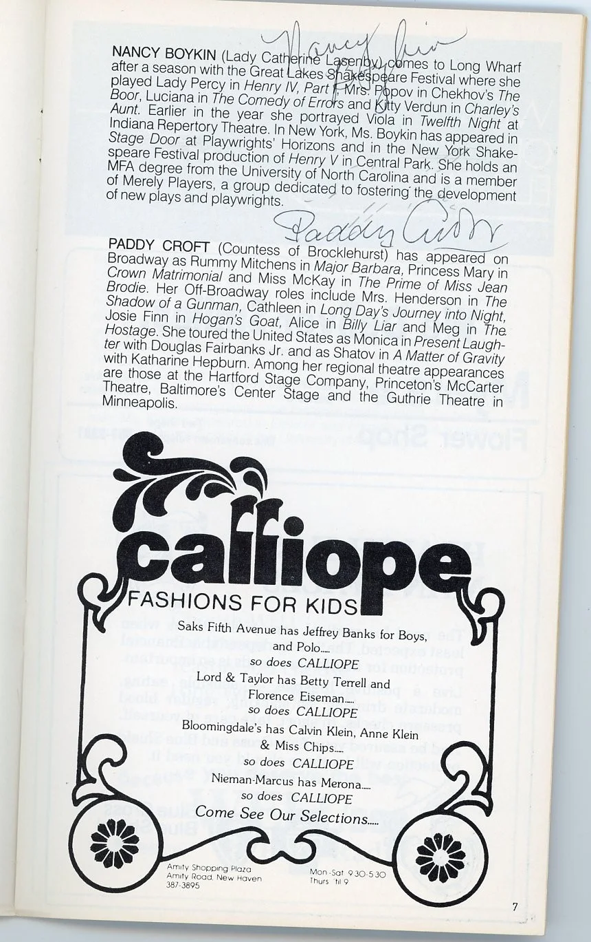 Lisa Barnes, Emry Battis, Nancy Boykin, Paddy Croft, Robin Groves — John McMartin & Alice Playten-Signed Program Admirable Crichton w/ 8 Cosigners, изображение 3