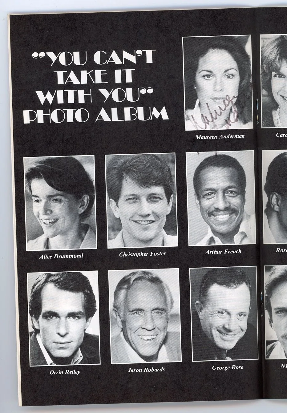 Maureen Anderman — Maureen Anderman - Signed 1983 Paper Mill Playhouse Program, image 2