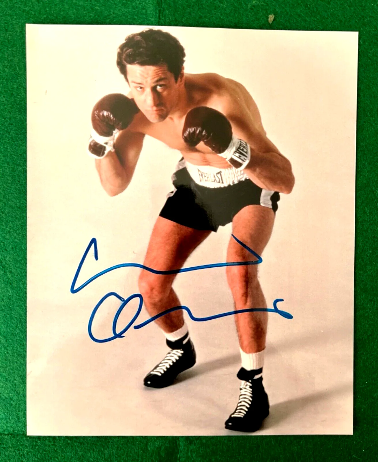 Robert DeNiro — Robert DeNiro autographed 8”X11” color photo from the movie Raging Bull/with COA
