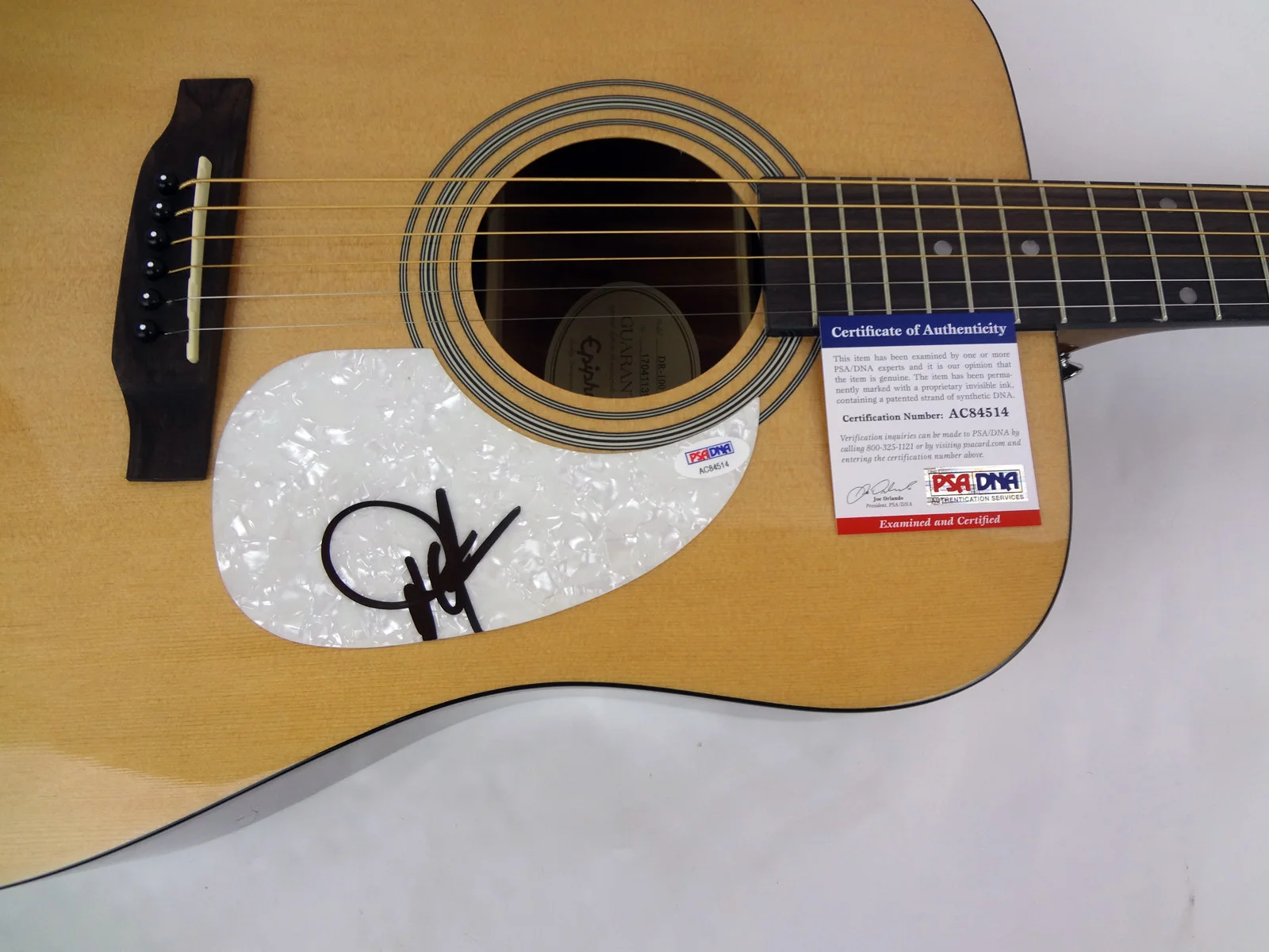 Dwight Yoakam — Dwight Yoakam Country Signed Autograph Epiphone Acoustic Guitar PSA/DNA COA, изображение 2