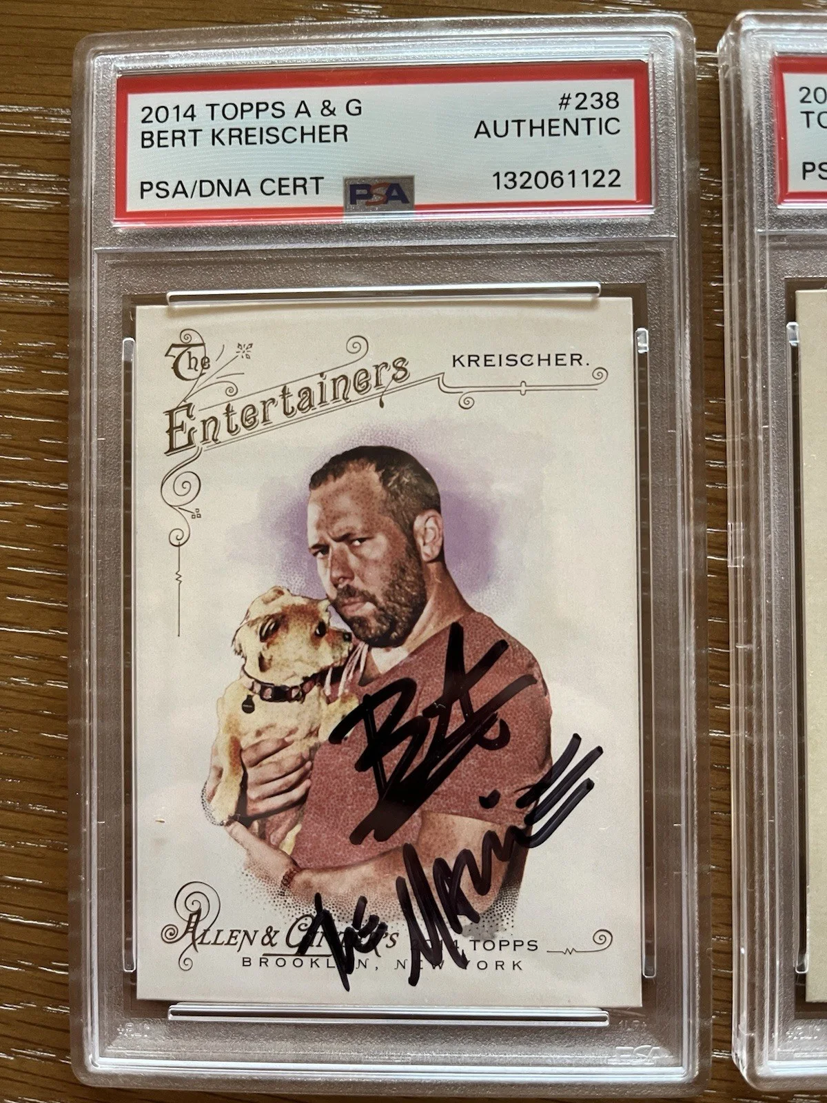 Tom Segura — Tom Segura & Bert Kreischer Allen Ginter Autograph Signed 2 Bears PSA/DNA COA, изображение 2