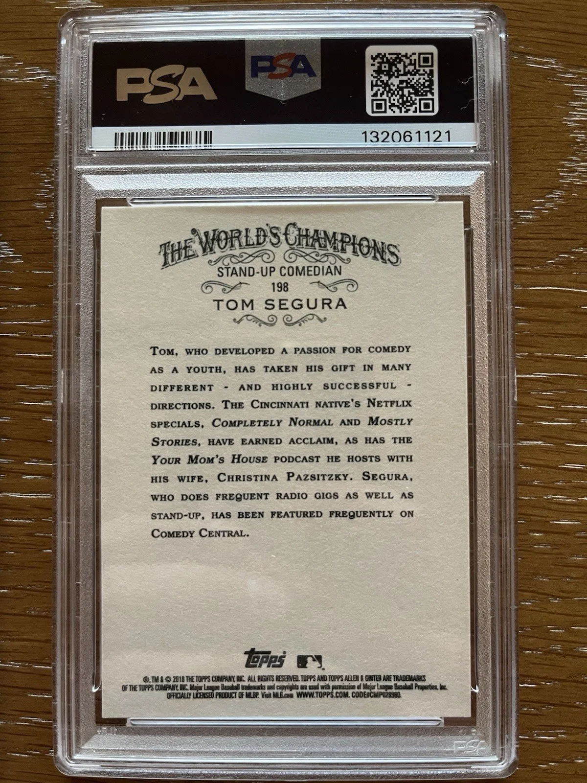 Tom Segura — Tom Segura & Bert Kreischer Allen Ginter Autograph Signed 2 Bears PSA/DNA COA, изображение 5