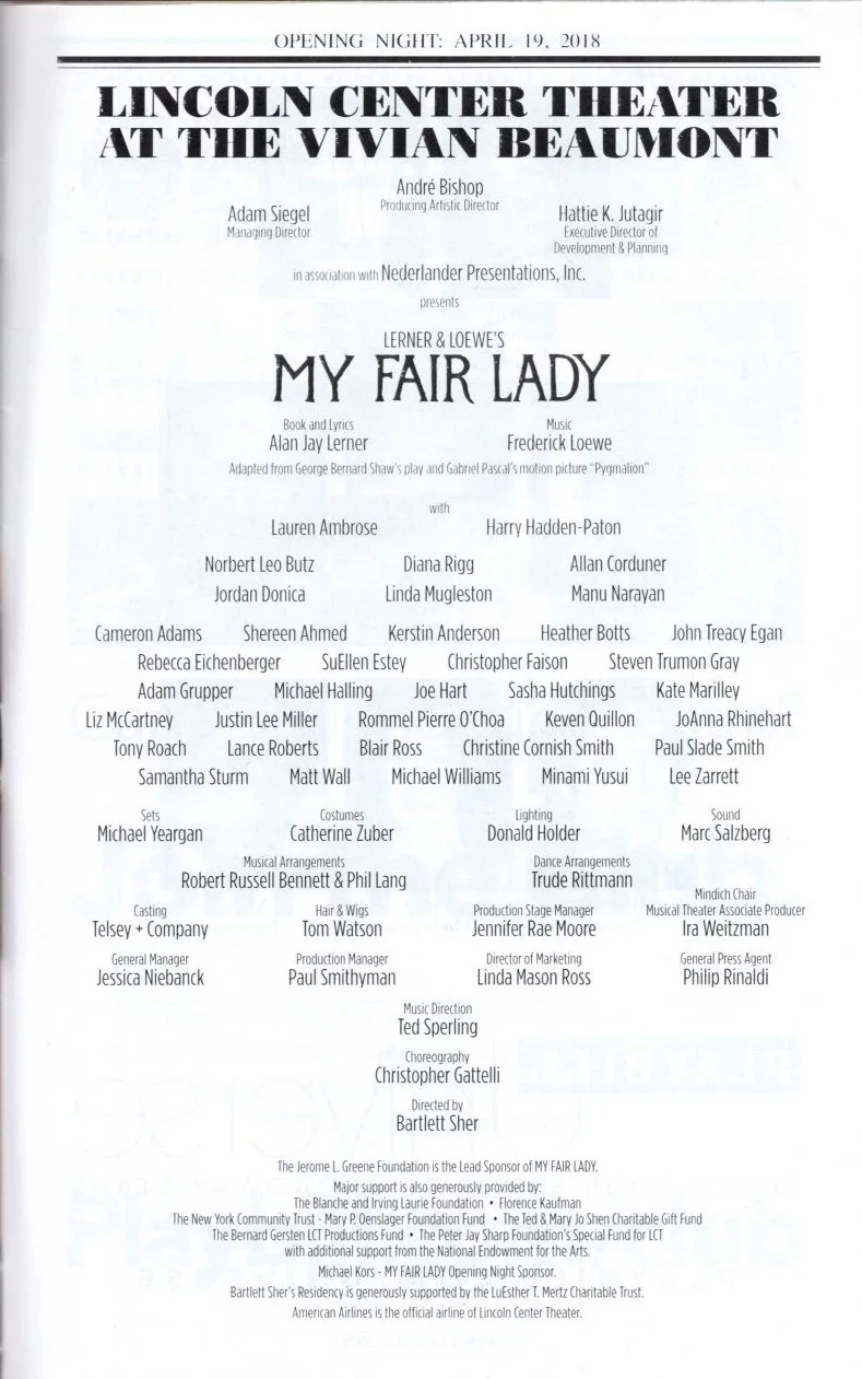 Cast — My Fair Lady Signed Autographed Cast Playbill - Diana Rigg, image 2