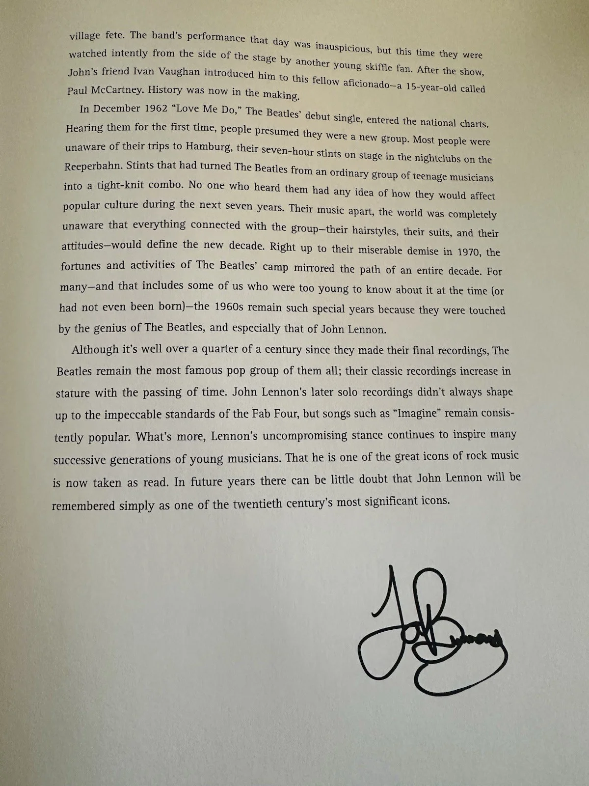 Signed Tim Burrows John Lennon Book, изображение 2