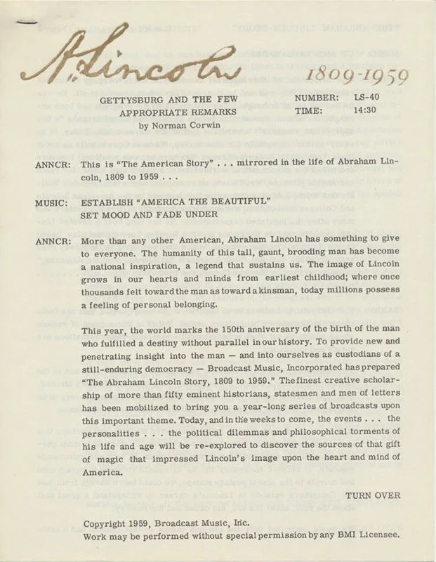 Norman CORWIN / Typed Letter Signed / Unsigned Leaflet, изображение 2