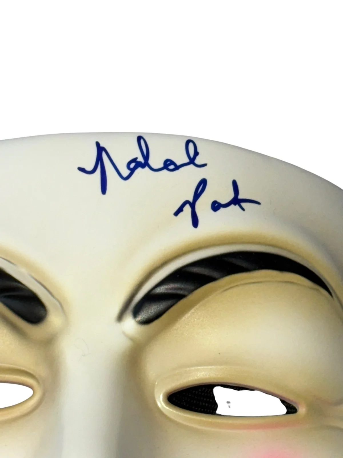 Natalie Portman — Natalie Portman Signed Autograph V For Vendetta Replica Prop Mask Beckett BAS, изображение 2