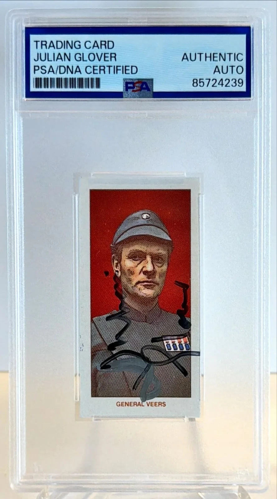 Julian Glover — 2022 Topps 206 Star Wars Veers Julian Glover Signed Auto Mini Card PSA DNA