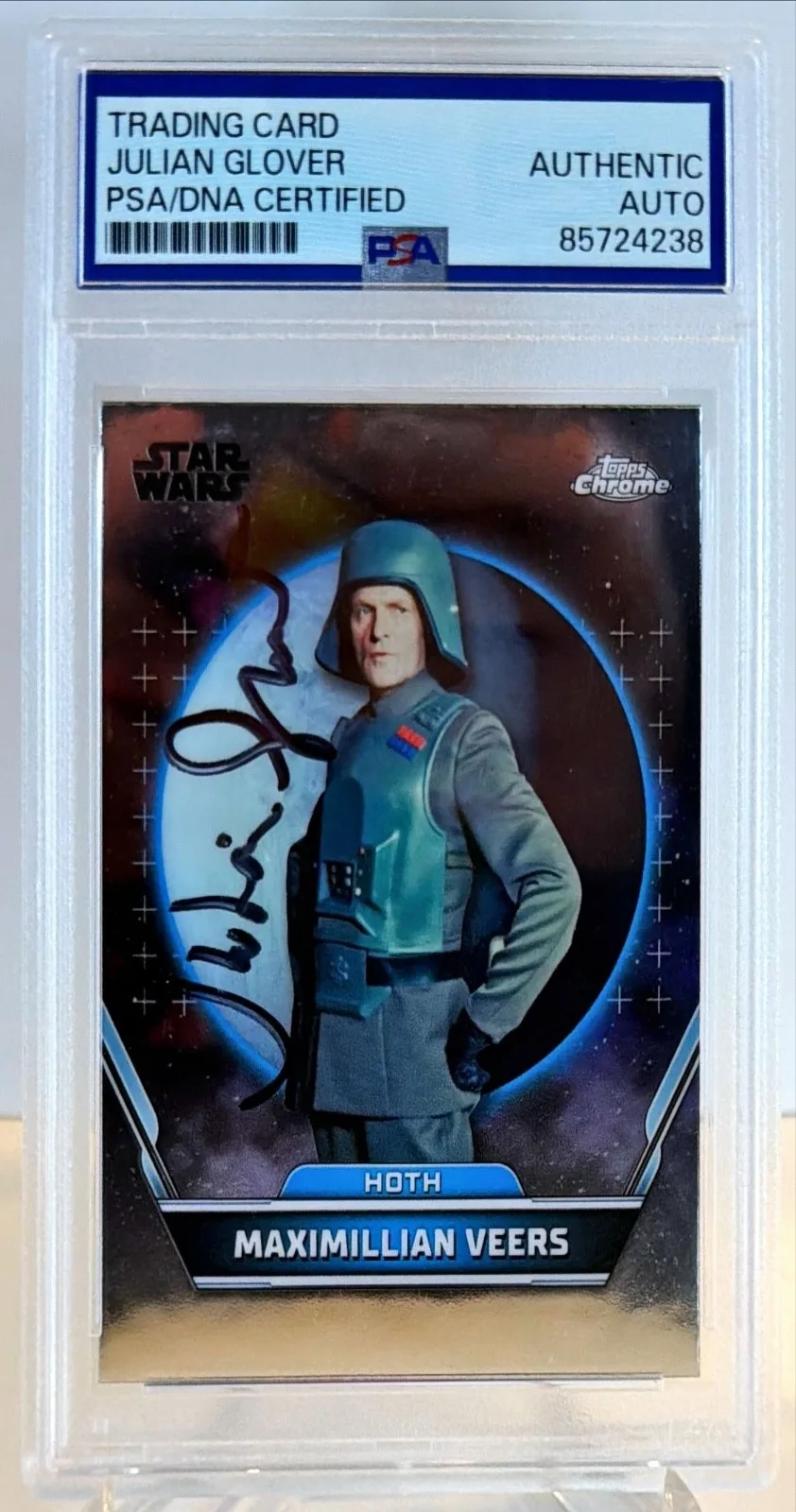 Julian Glover — 2024 Topps Chrome Star Wars Veers Julian Glover Signed Auto Card #86 PSA DNA