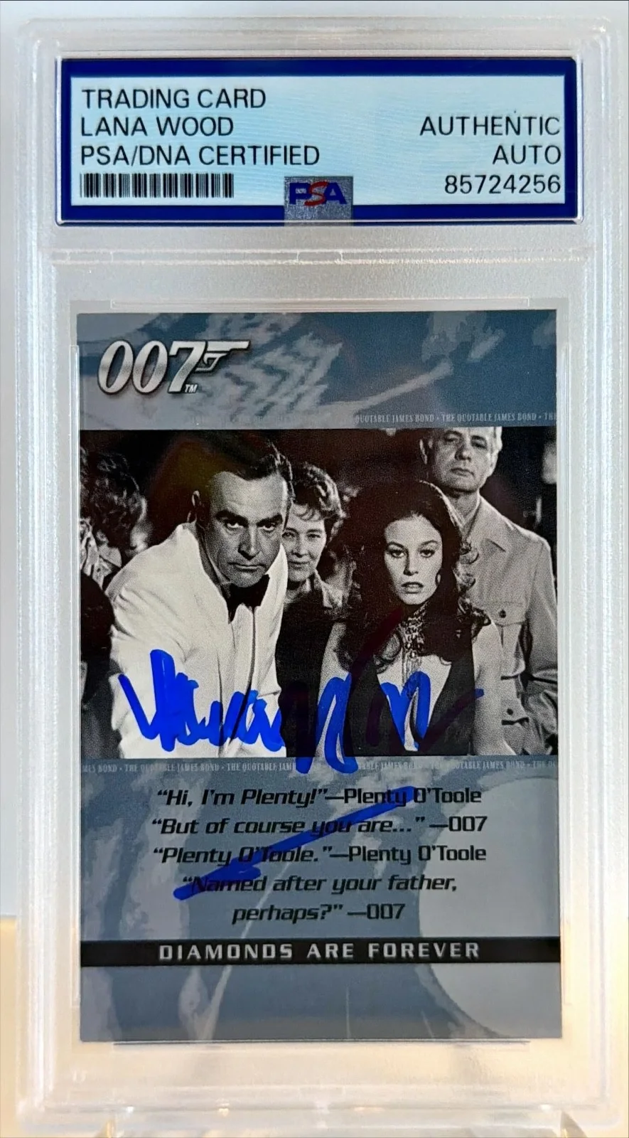 Lana Wood — 2004 Rittenhouse Archives James Bond Lana Wood Signed Auto Card #8 PSA DNA