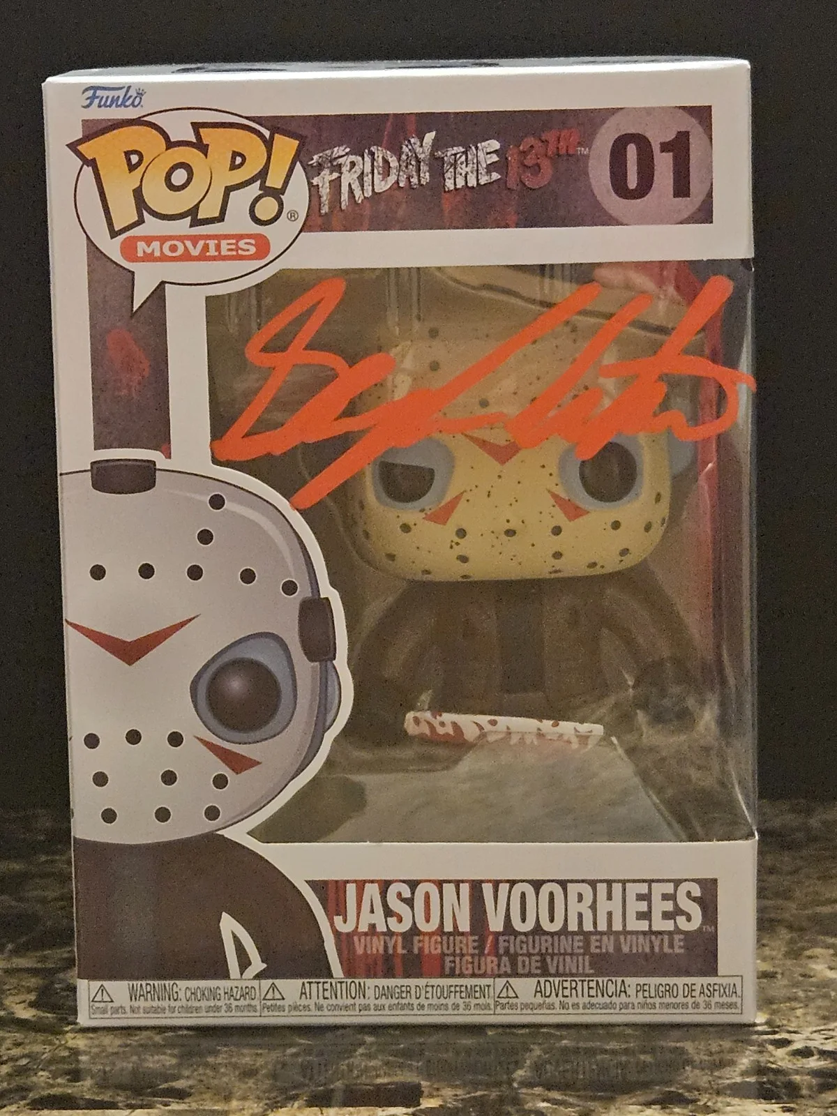 Schuyler White — Schuyler White Signed Friday 13th Jason Voorhees Funko Pop #01 OCCM COA