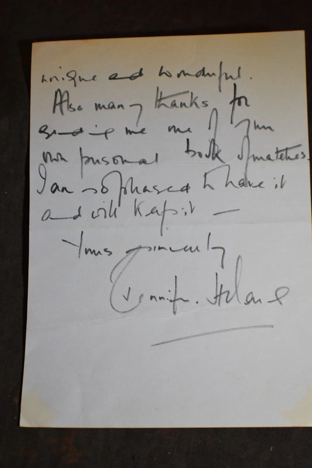 *SIGNED* Jennifer Hilary from The Shubert Theater, image 2
