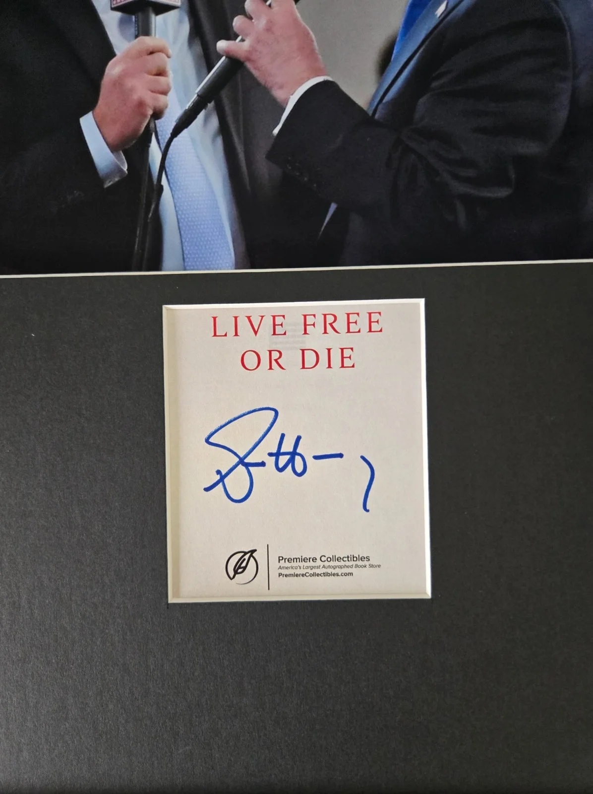 Sean Hannity Signed Framed 12x18 Photo Display PREMIERE w/ Donald Trump, image 2
