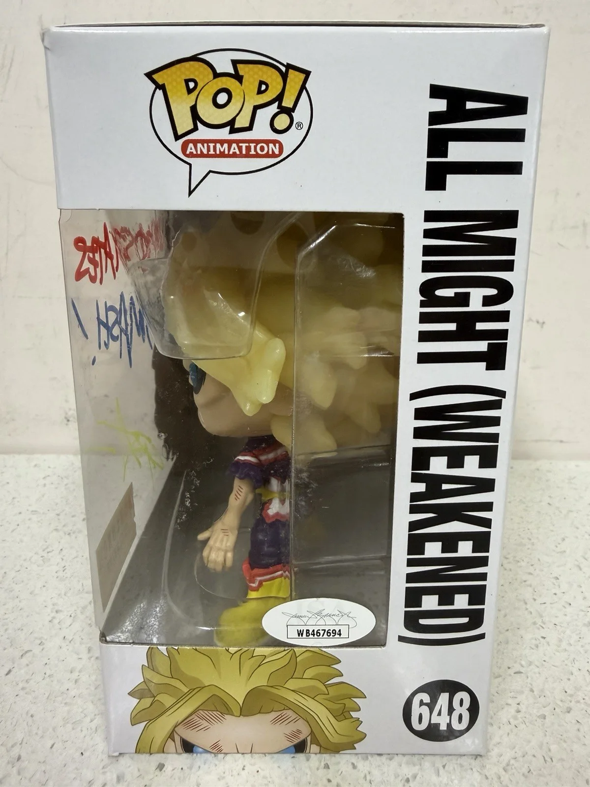 Chris Sabat — CHRIS SABAT SIGNED WEAKENED ALL MIGHT FUNKO POP MY HERO ACADEMIA JSA COA, изображение 4
