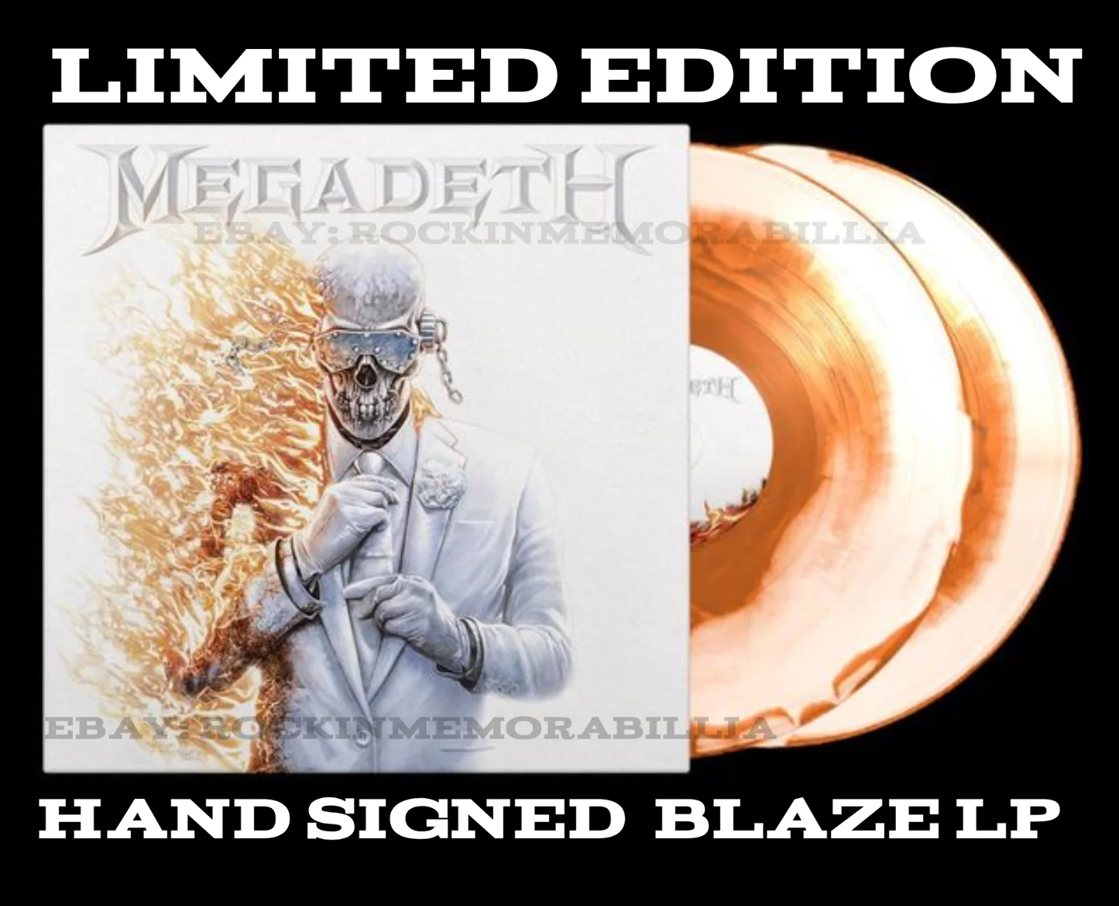 Megadeth Self Titled SIGNED BLAZE LP 2026 AUTOGRAPHED New Talk Shop SOLD OUT, image 2