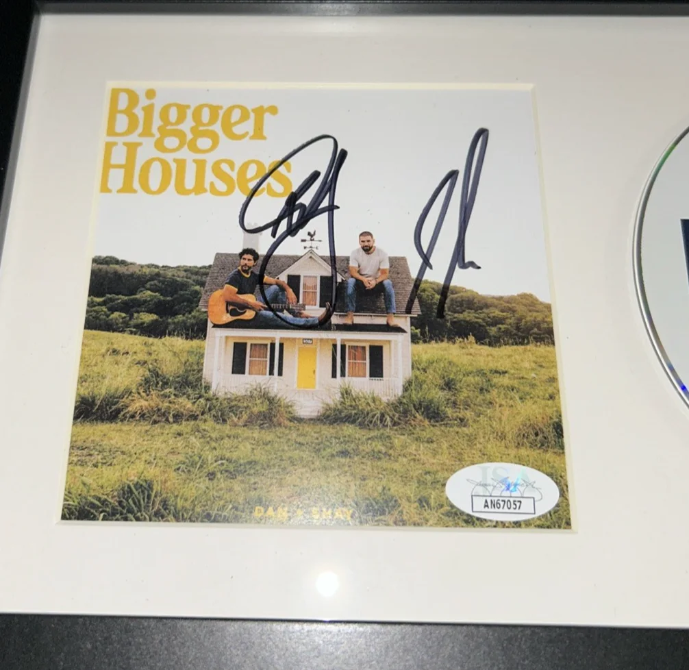 Dan & Shay Signed CD Cover AUTOGRAPHED JSA COA Framed Bigger Houses Ready 2 Hang, изображение 3