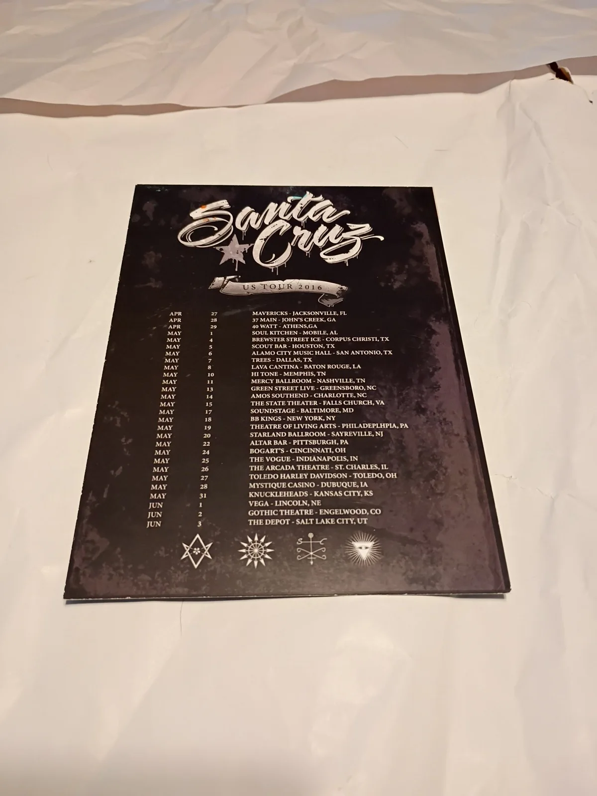 Santa Cruz Music Band Rock Metal Hair Hand Signed Autographed Post Card Promo, изображение 2