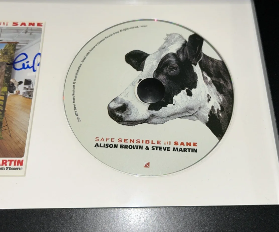 Allison Brown Steve Martin Signed CD Cover AUTOGRAPHED JSA COA Framed Display, image 3