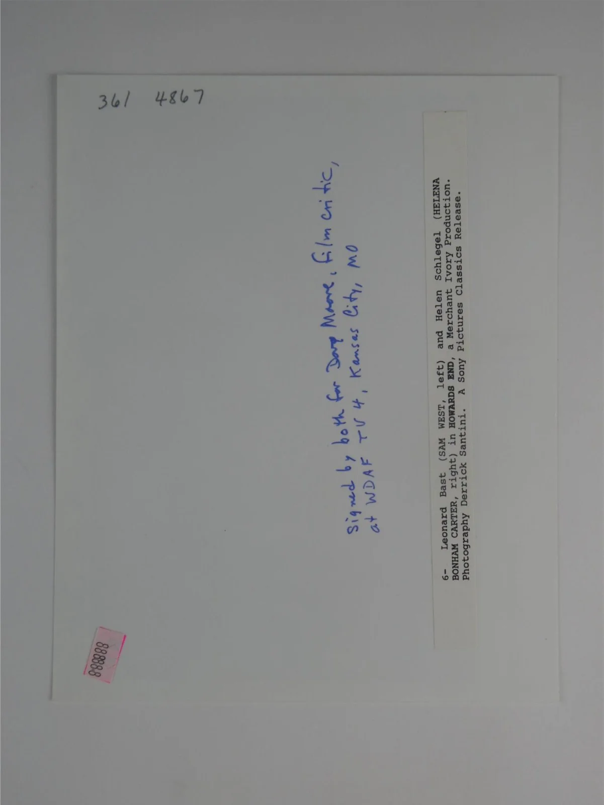 Samuel West — Helena Bonham Carter Samuel West Signed 8x10 Promo Photo Howards End JSA COA, image 5