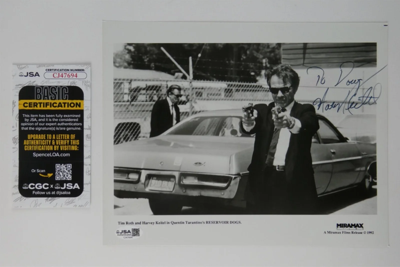 Harvey Keitel — Harvey Keitel Signed 8x10 Promo Photo Reservoir Dogs Personalized JSA COA