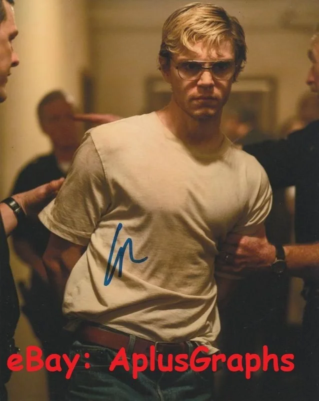 Evan Peters — EVAN PETERS... Monsters: The Jeffrey Dahmer Story - SIGNED
