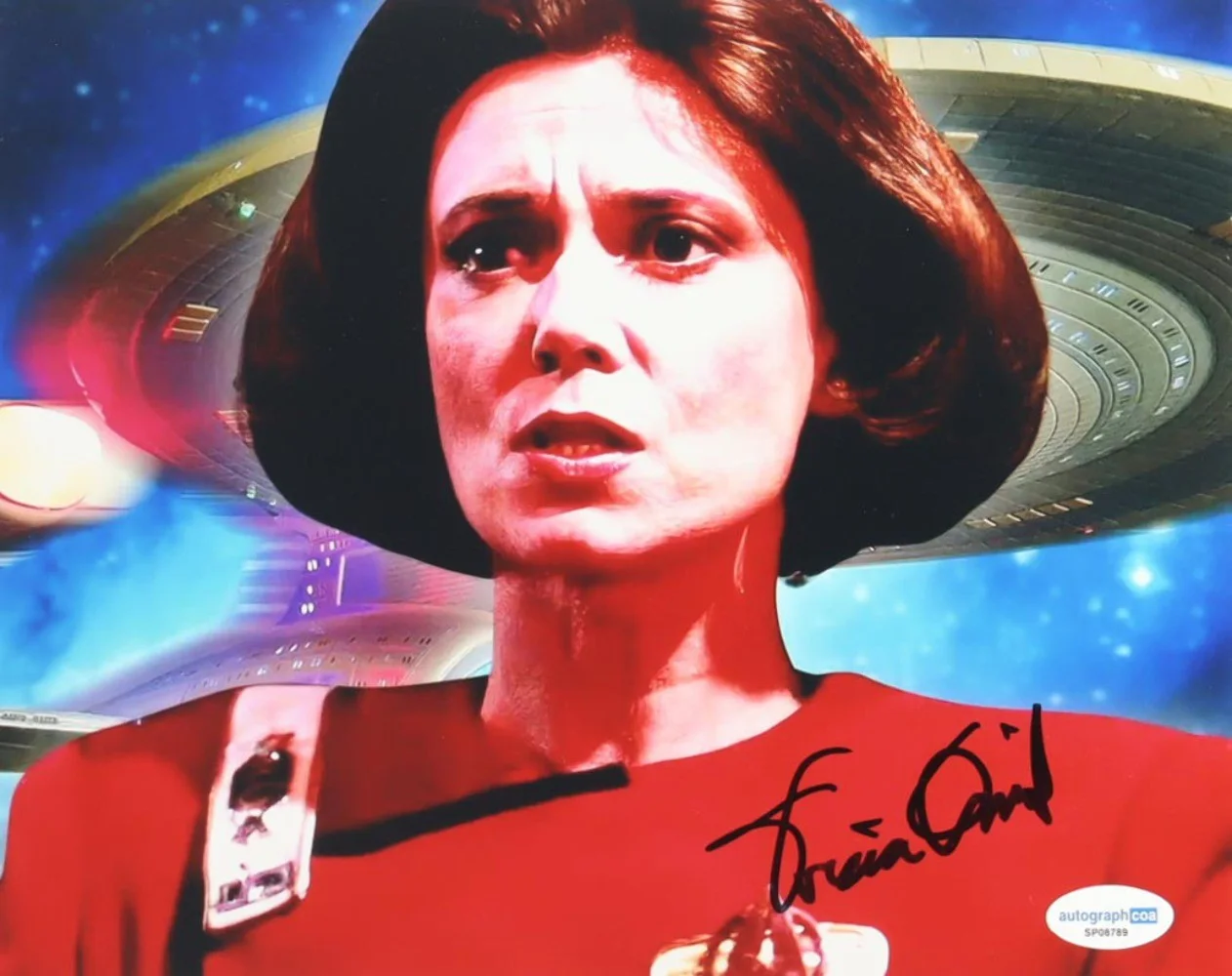 Tricia O'Neil — Tricia O'Neil Signed (ACOA) "Star Trek: The Next Generation" 8x10 Photo - Capt.