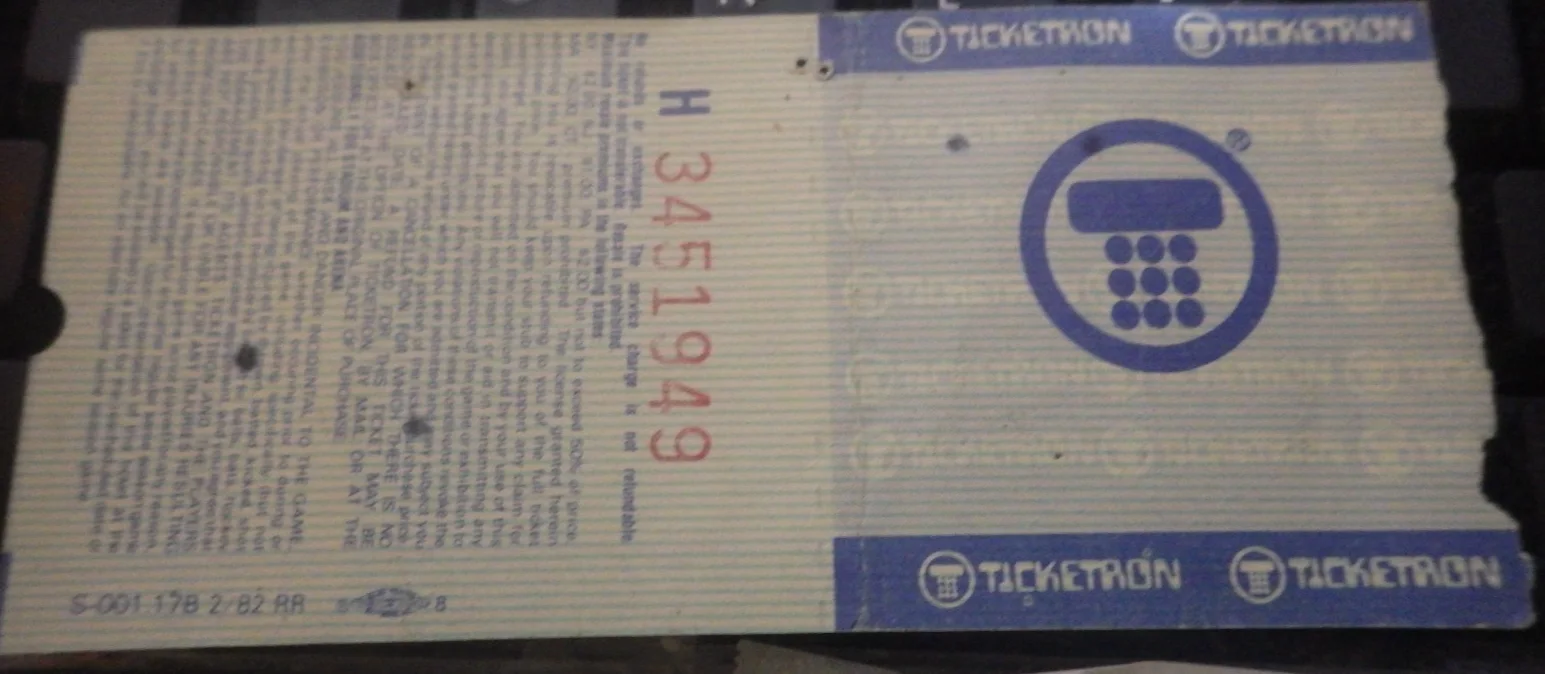38 SPECIAL DONNY VAN ZANT - DON BARNES-JEFF CARLISI + EDDIE MONEY SIGNED TICKET, изображение 2