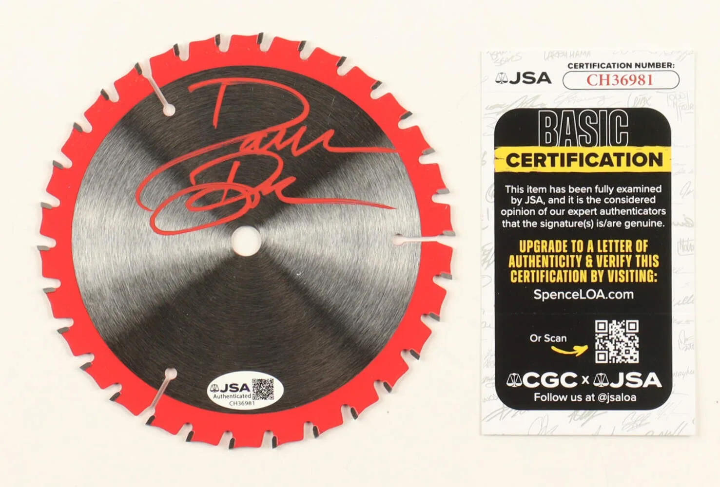 Darren Lynn Bousman — Darren Lynn Bousman Signed "Saw" Buzzsaw Blade (JSA), image 2
