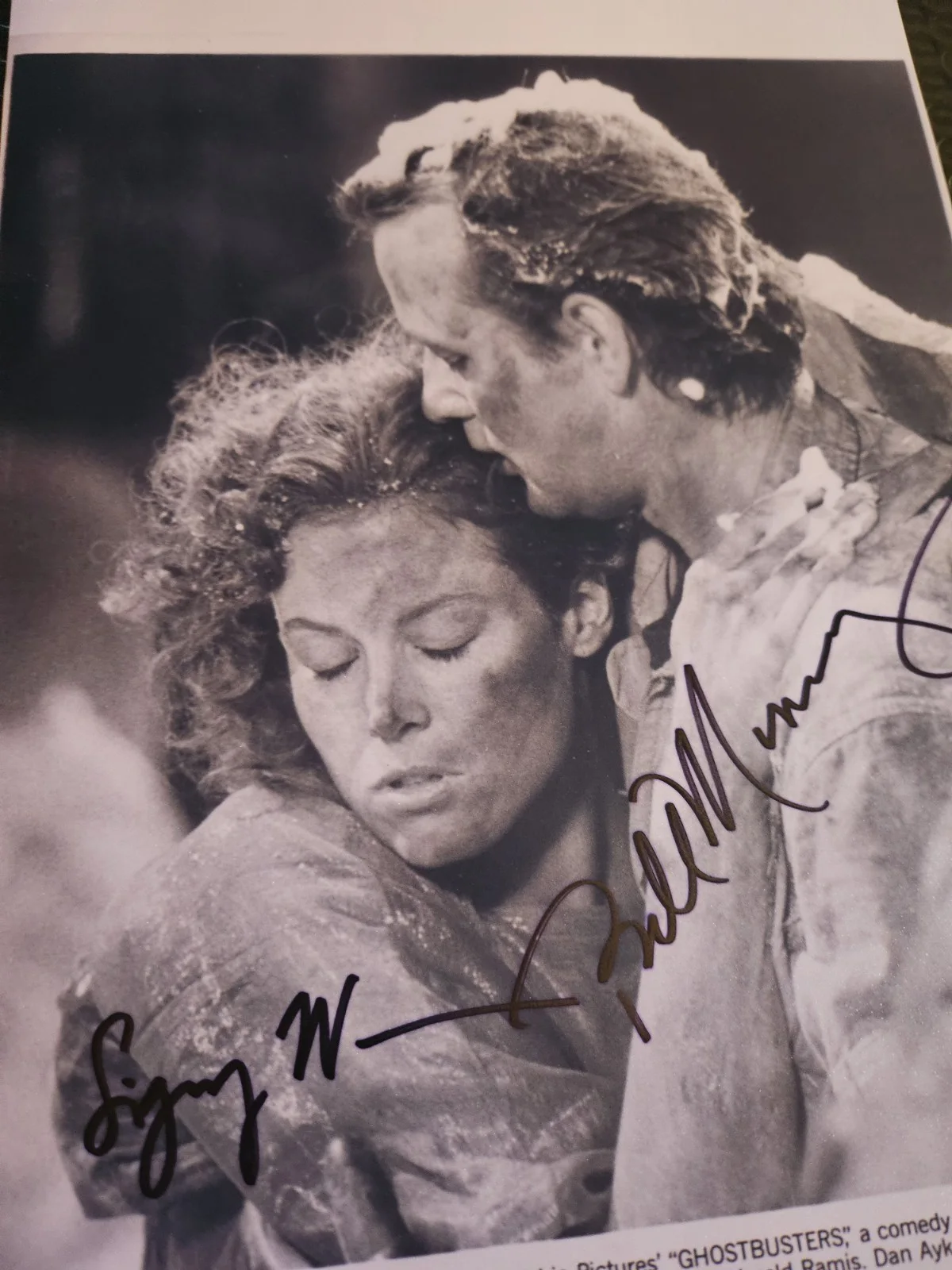 Bill Murray - Sigourney Weaver — GHOSTBUSTERS2 ORIGINAL BILL MURRAY & SIGOURNEY WEAVER AUTOGRAPHS 12X8" W/COA✅️🎬, image 3