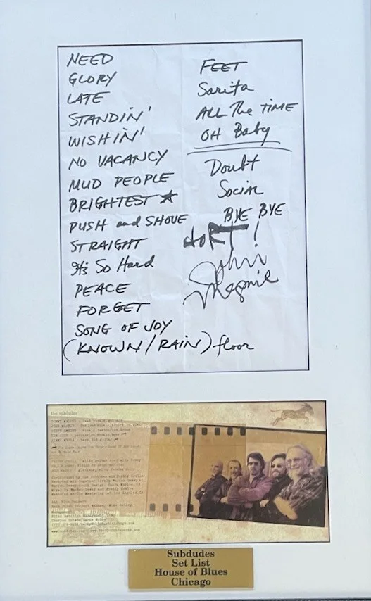 Subdudes House Of Blues San Francisco Framed Signed Set List MINT SUPER RARE!, изображение 2