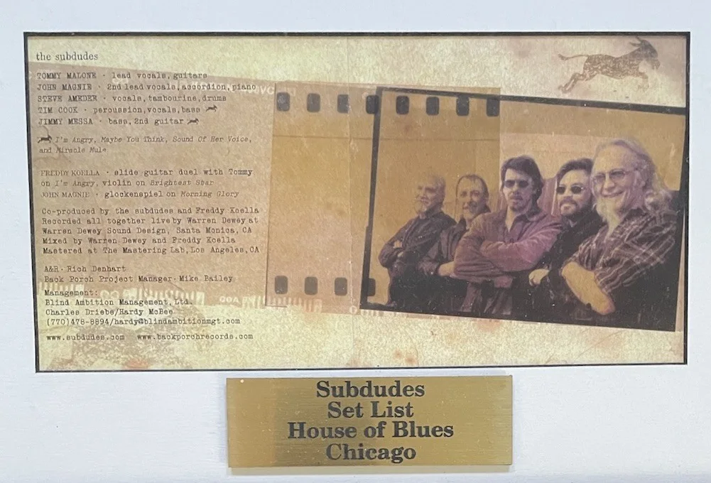 Subdudes House Of Blues San Francisco Framed Signed Set List MINT SUPER RARE!, изображение 3