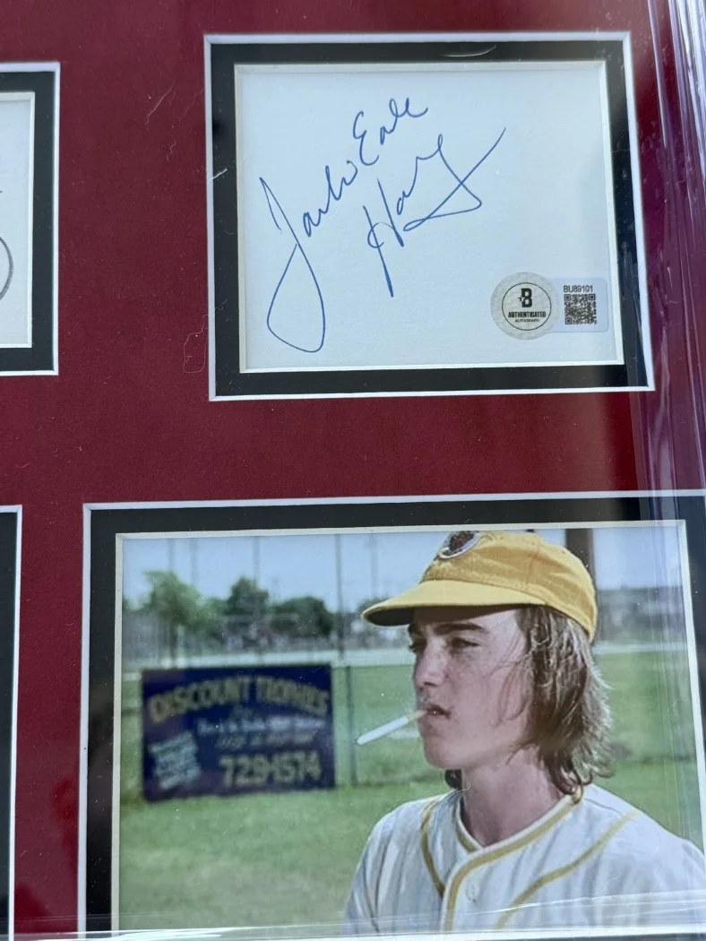 Tatum O'Neal, Walter Matthau, Jackie Earle Haley — The Bad News Bears Signed Cast Cuts Tatum O'Neal Walter Matthau +1 Framed BAS, image 3
