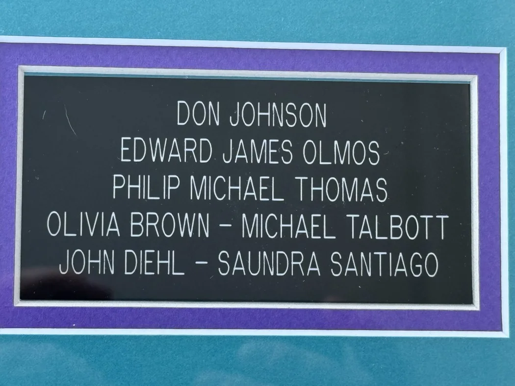 Don Johnson, Edward James Olmos, Philip Michael Thomas — Miami Vice Autographed Cast Cuts Don Johnson Edward James Olmos +5 Framed BAS, image 4