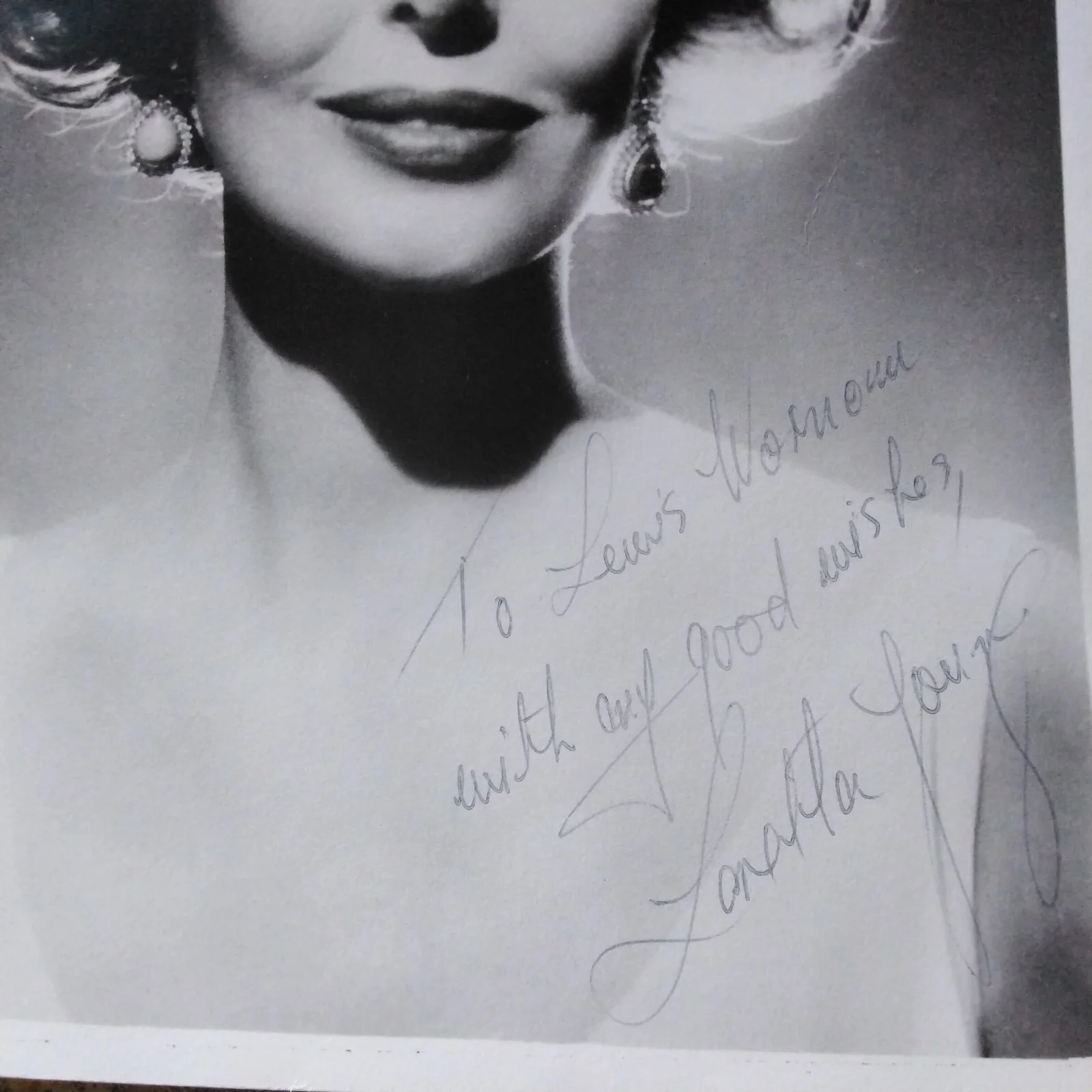 Loretta Young SIGNED DW Photo 40s Movie Actress Farmer's Daughter Bishop's Wife, изображение 2