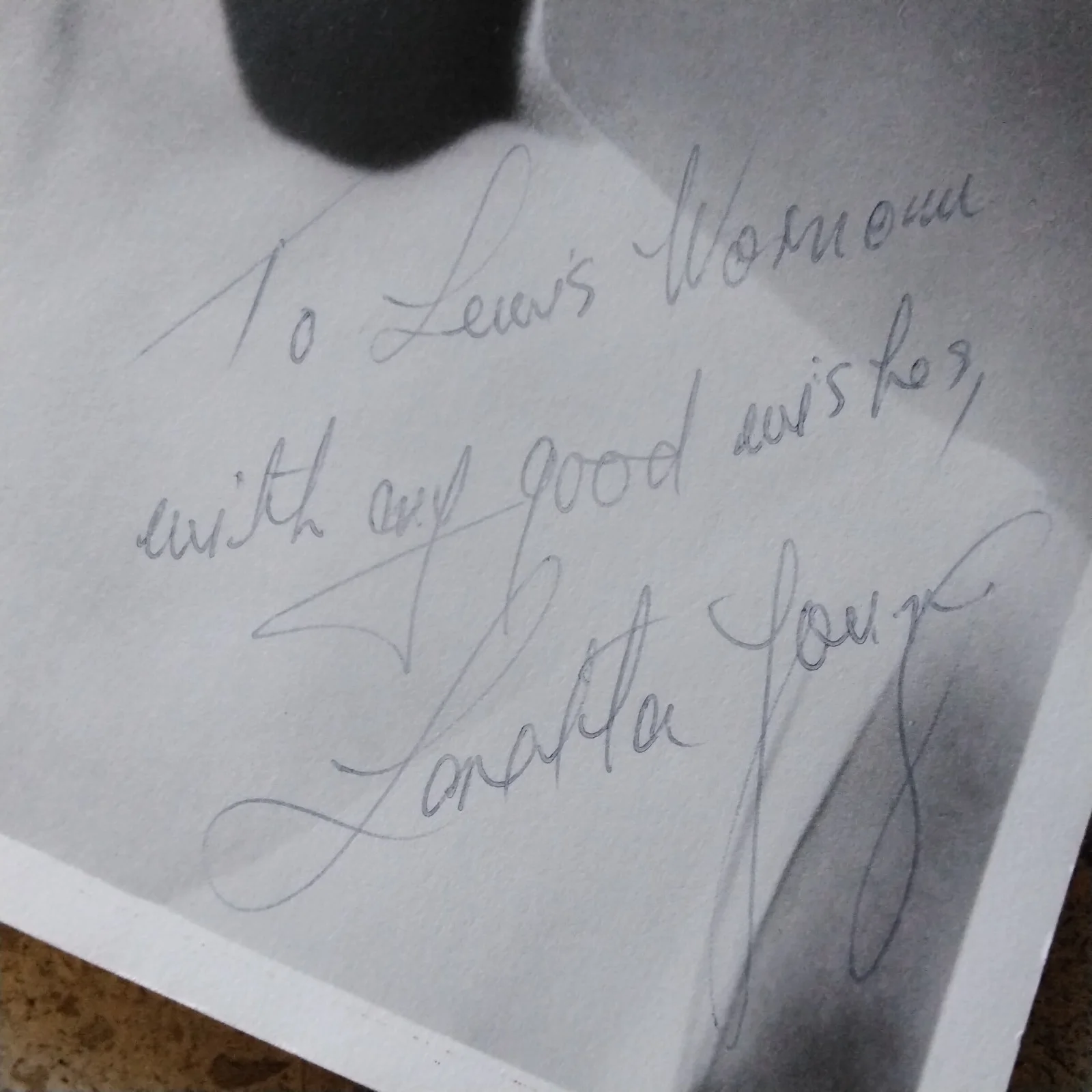 Loretta Young SIGNED DW Photo 40s Movie Actress Farmer's Daughter Bishop's Wife, изображение 3