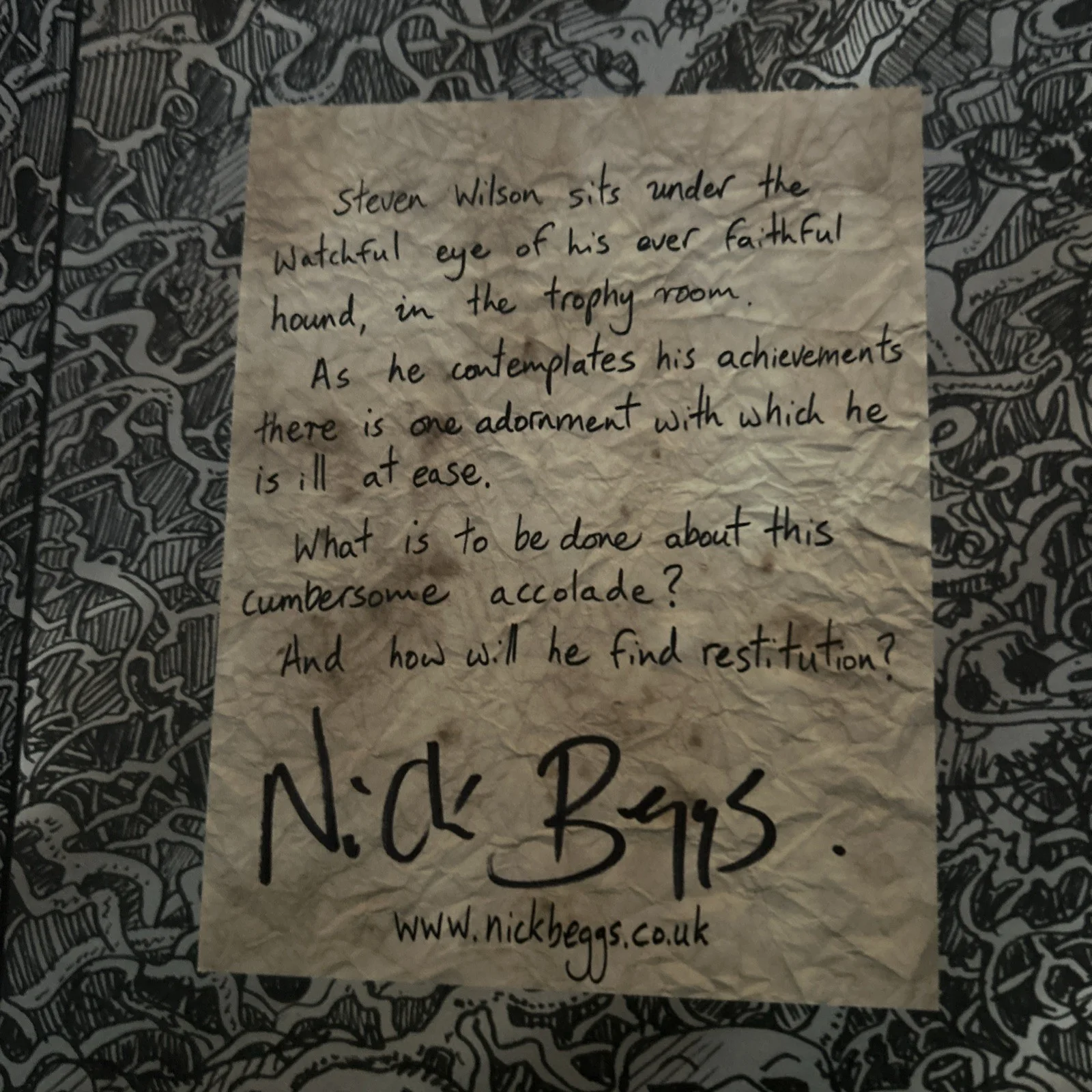 Nick Beggs Signed Steven Wilson & The Guitar of EPIJ Comic Book – Rare w/poster, изображение 2