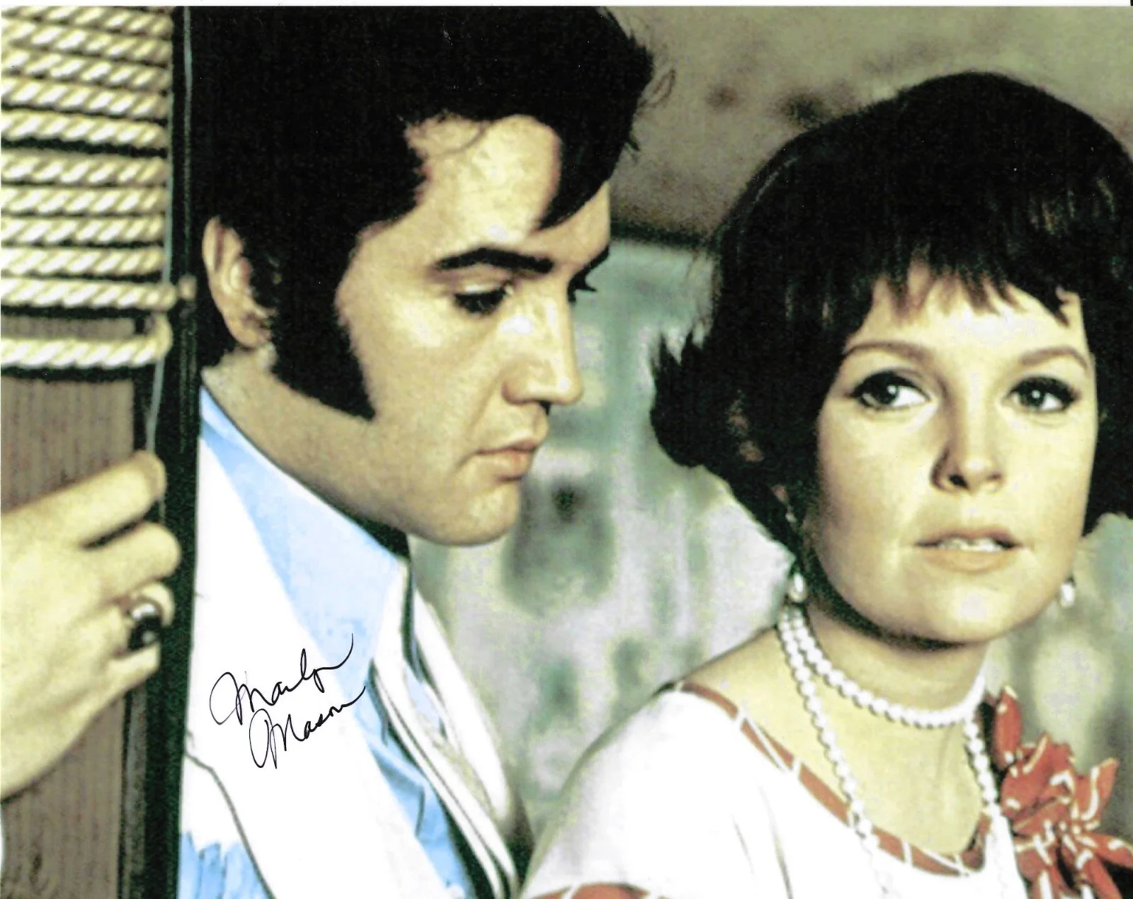 Marlyn Mason — MARLYN MASON signed pictured with ELVIS 8x10 w. COA ... "The Trouble with Girls"