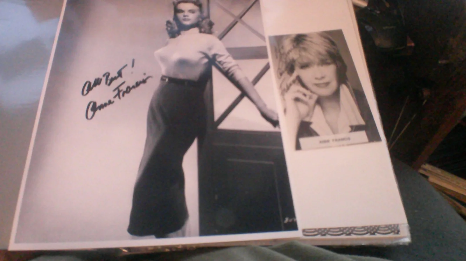 Anne Francis — Anne Francis - Forbidden Planet/Twilight Zone SIGNED BXW 8x11 photo + 3x4 Photo, изображение 4