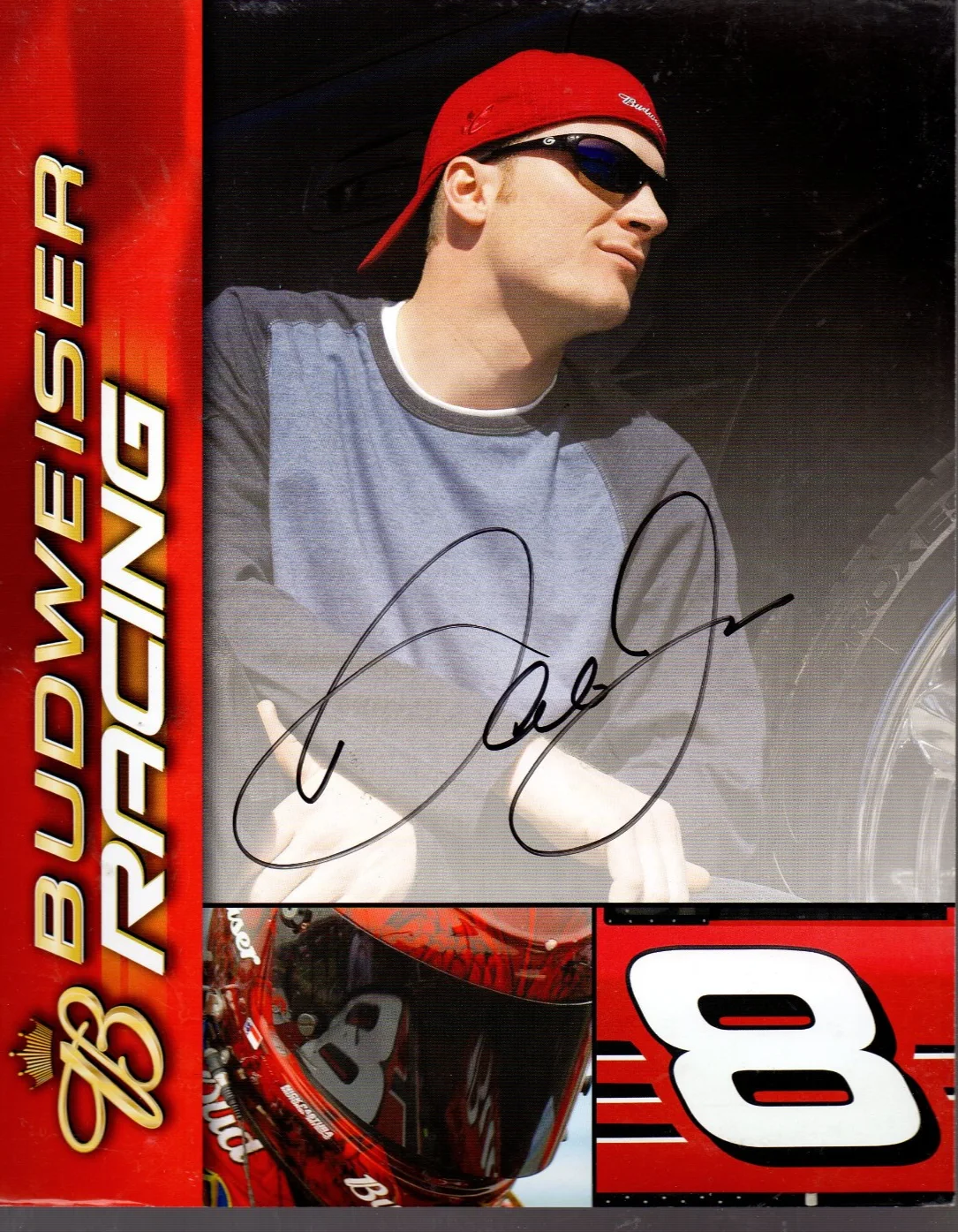DALE EARNHARDT JR. HAND SIGNED Budweiser Racing AUTOGRAPH, image 2