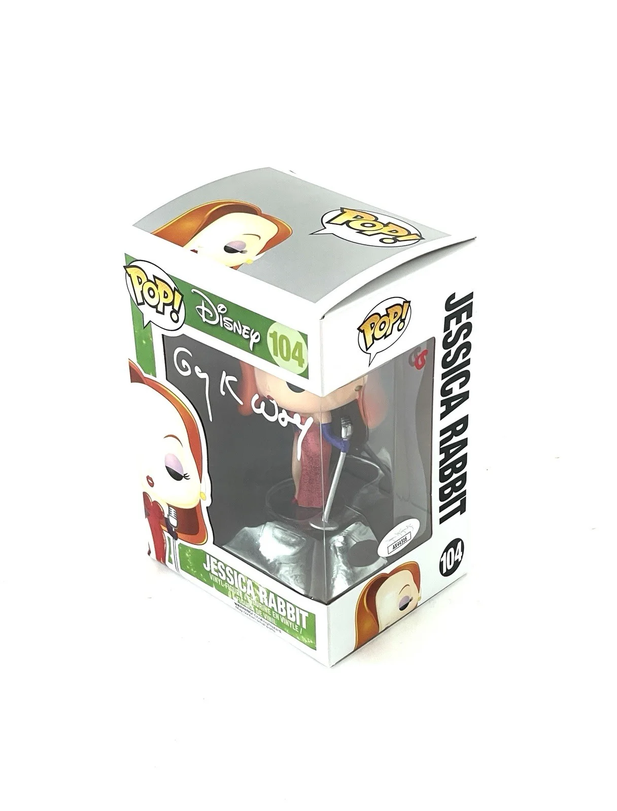 Gary K. Wolf — Who Framed Roger Rabbit Creator Gary K. Wolf Signed Jessica Rabbit Funko Pop JSA, image 3