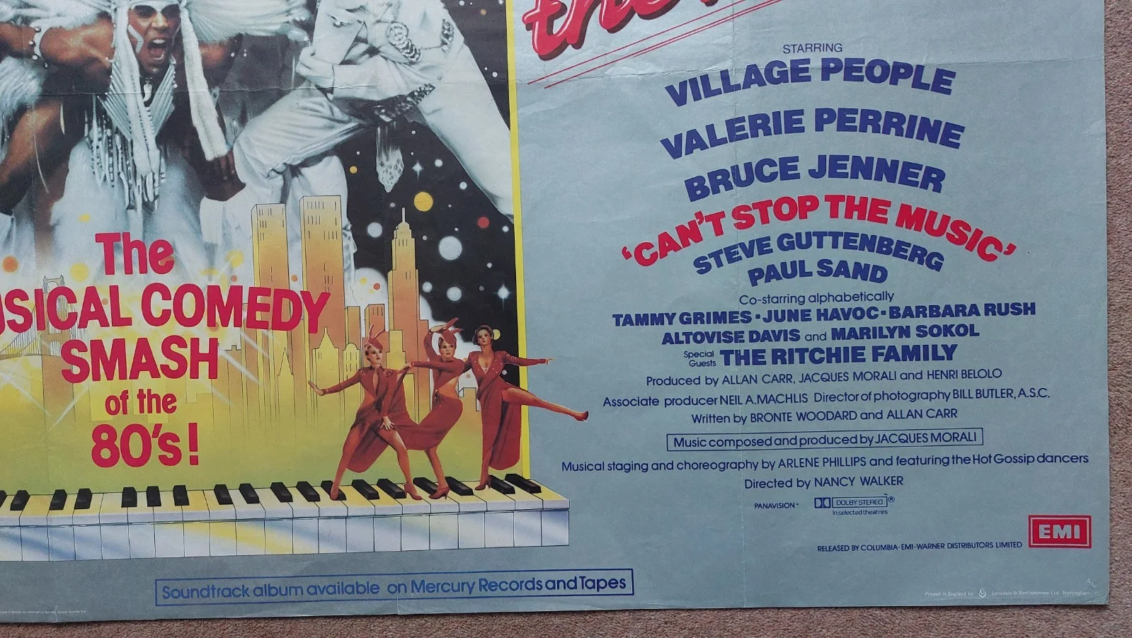 Can't Stop the Music Original UK Quad Poster, изображение 4