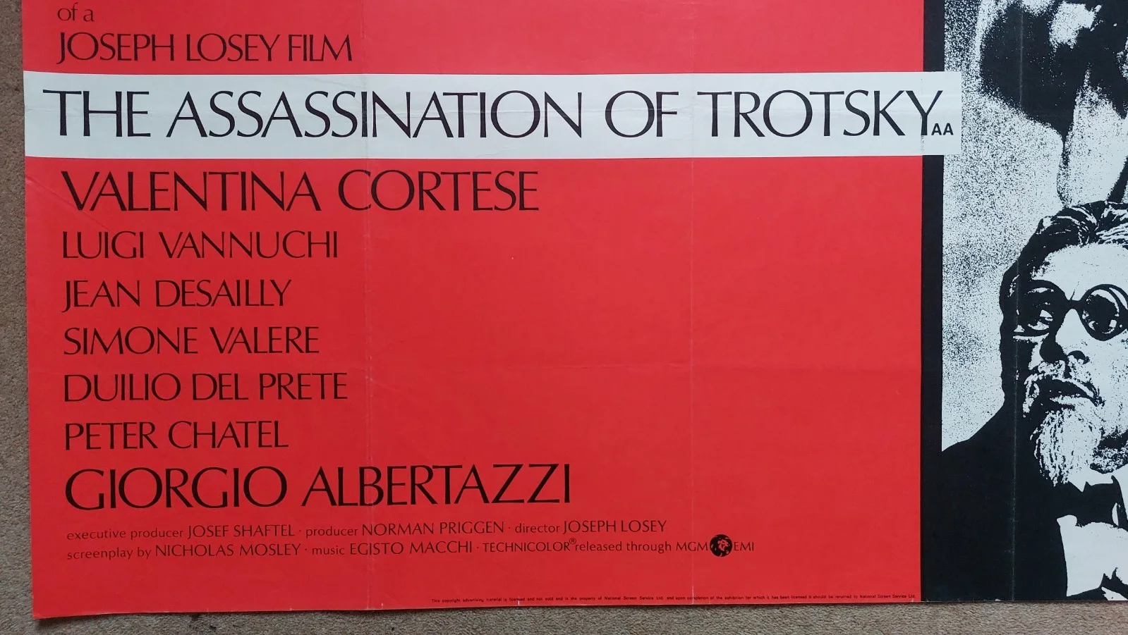 The Assassination of Trotsky Original UK Quad Poster, image 3