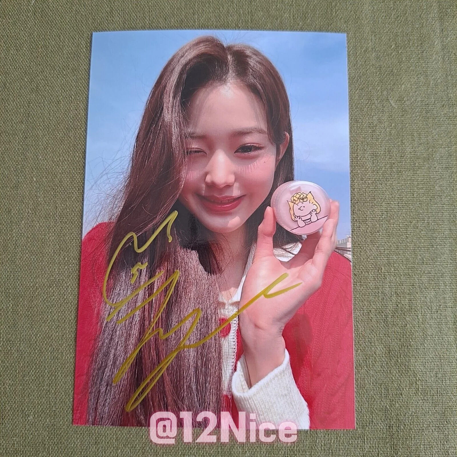 IVE Jang Won Young Autographed Signed Photo Autographs K-POP 4*6 2022, изображение 3