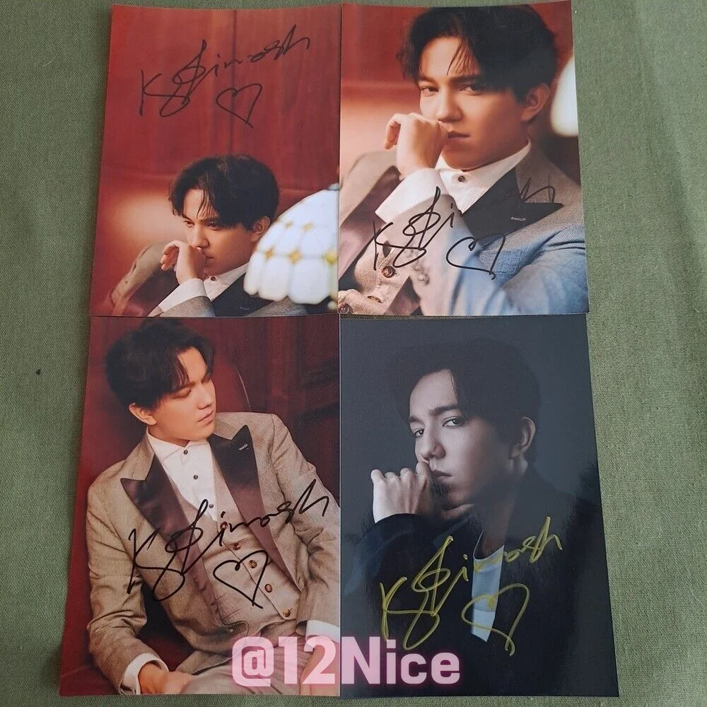 Dimash Autographed Signed Photo 4*6 Singer Collection GIFTS rare 2022, image 2