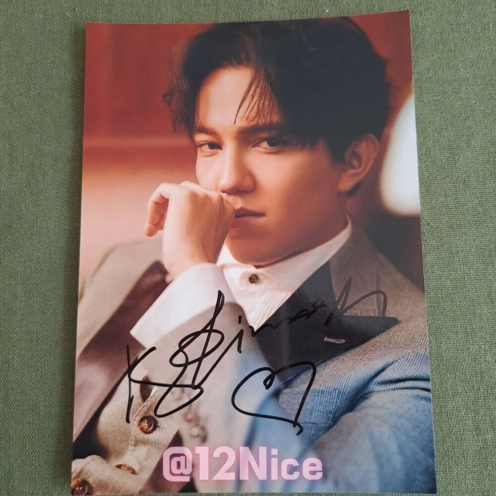 Dimash Autographed Signed Photo 4*6 Singer Collection GIFTS rare 2022, image 4